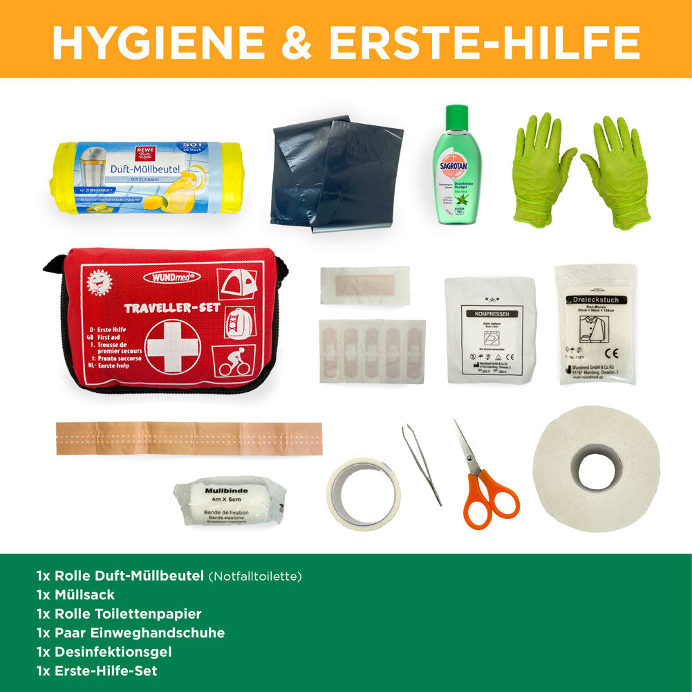 Artikel der Kategorie Hygiene und Erste Hilfe vom BAG 2 SAFE Blackout Notfallset
